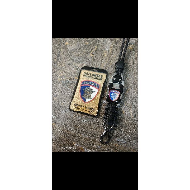 

plat lencana id card lanyard holder logo lantas korlantas polri baru