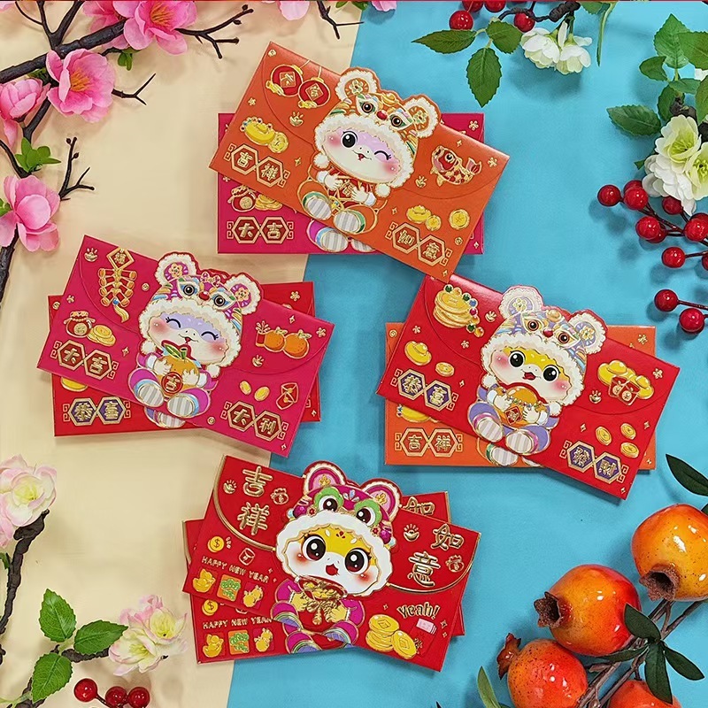 

Angpau Tahun Ular Snaket Hong Bao Imlek Chinese New Year 2025 Ukuran 9X17cm (6 Pcs)