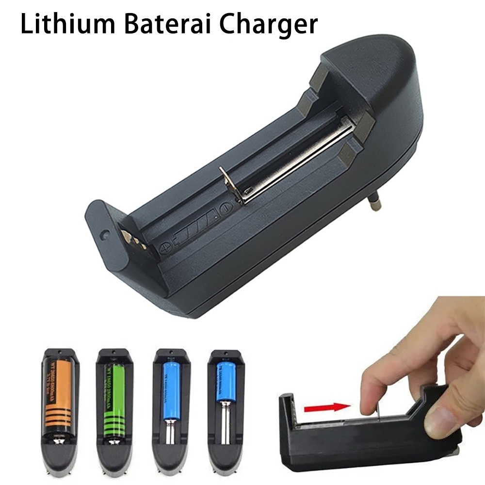 MS2 ✔️ CHARGER DESKTOP BATERAI 18650 UNIVERSAL 1 Slot / CAS BATTERY BATRE AA AAA SENTER POLICE SWAT