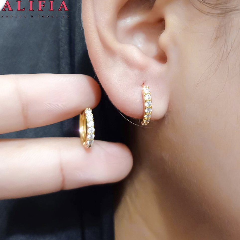 Anting Jepit Permata Satu Baris Terbaru Simpel Ala Korea Kekinian Perhiasan Wanita Dewasa Dan Remaja