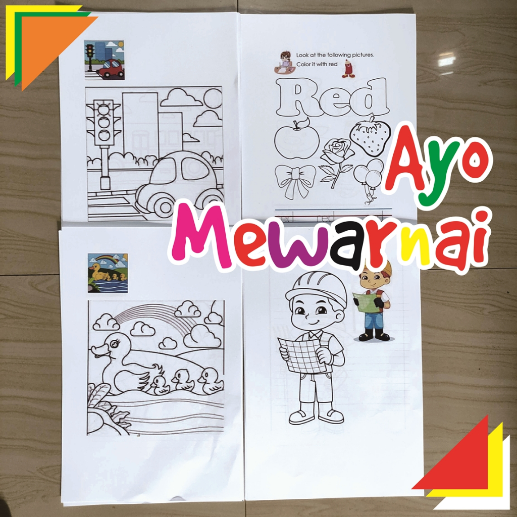 Kertas Mewarnai Gambar Untuk Anak Usia PAUD dan SD/MI