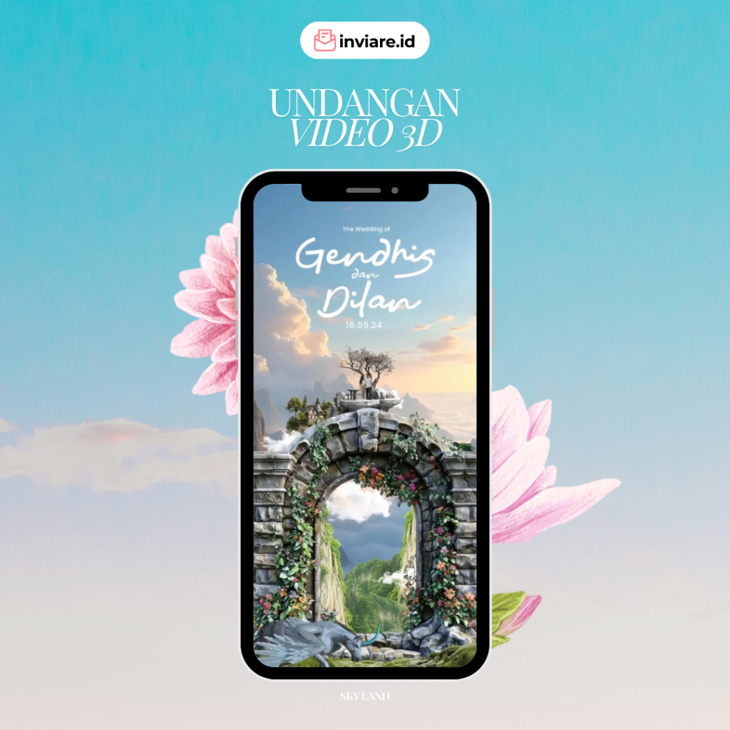 UNDANGAN PERNIKAHAN VIDEO 3D - SKY LAND