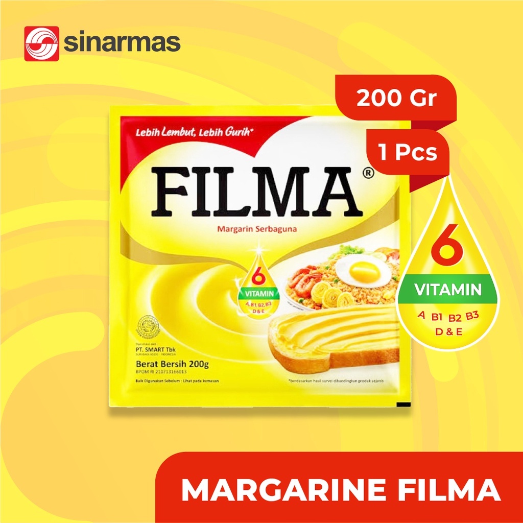 

Promo Margarin Filma Mentega Filma 200gr Filma Margarine 200gr Mentega Filma 200gr