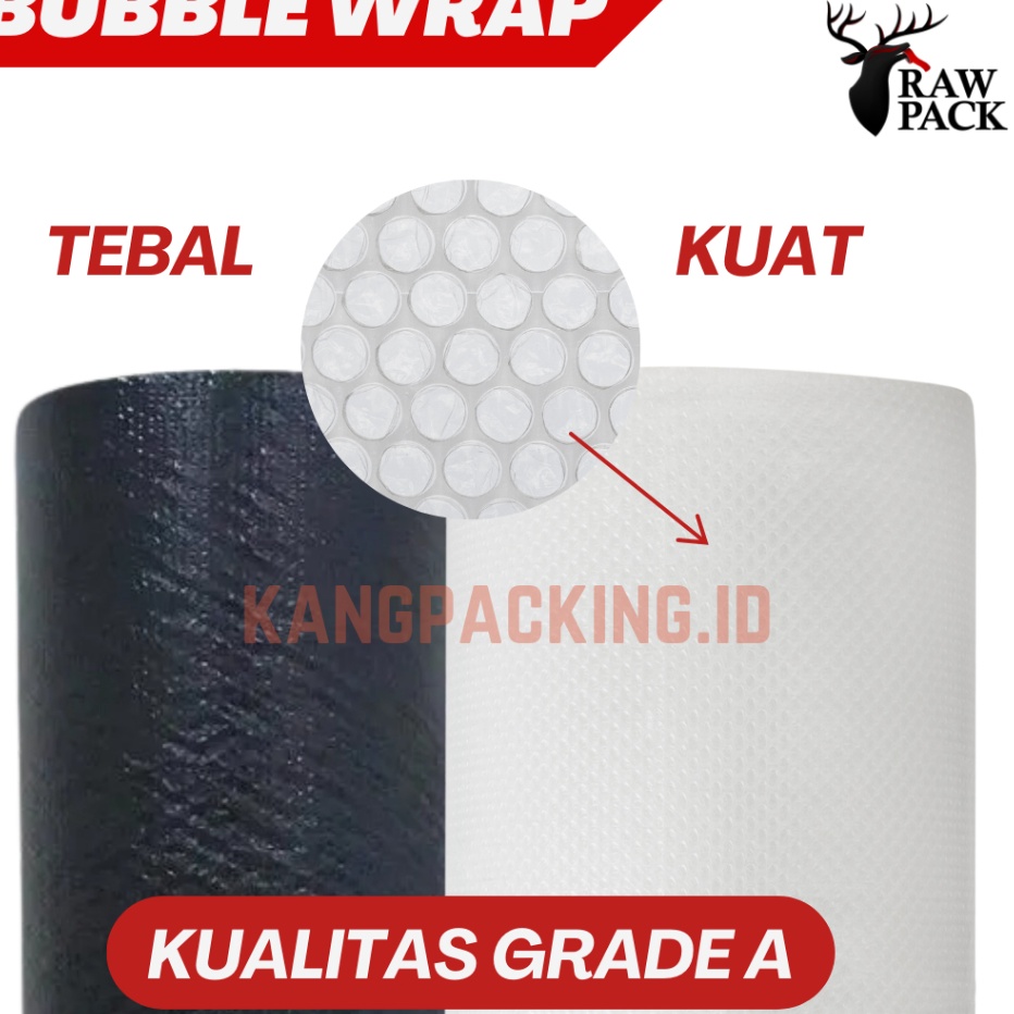 

Extra Bubble Wrap roll 125 cm x 5 Meter Hitam Bening 23 Kg EKONOMIS GRADEA