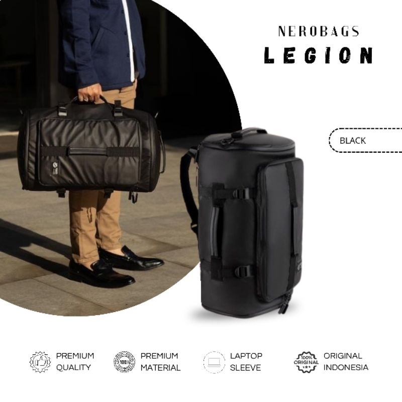 NEROBAGS LEGION - TAS RANSEL BACKPACK TRAVELBAG GYM TRAVEL DUFFLE BAG TAS FITNES WANITA PRIA PUNGGUN