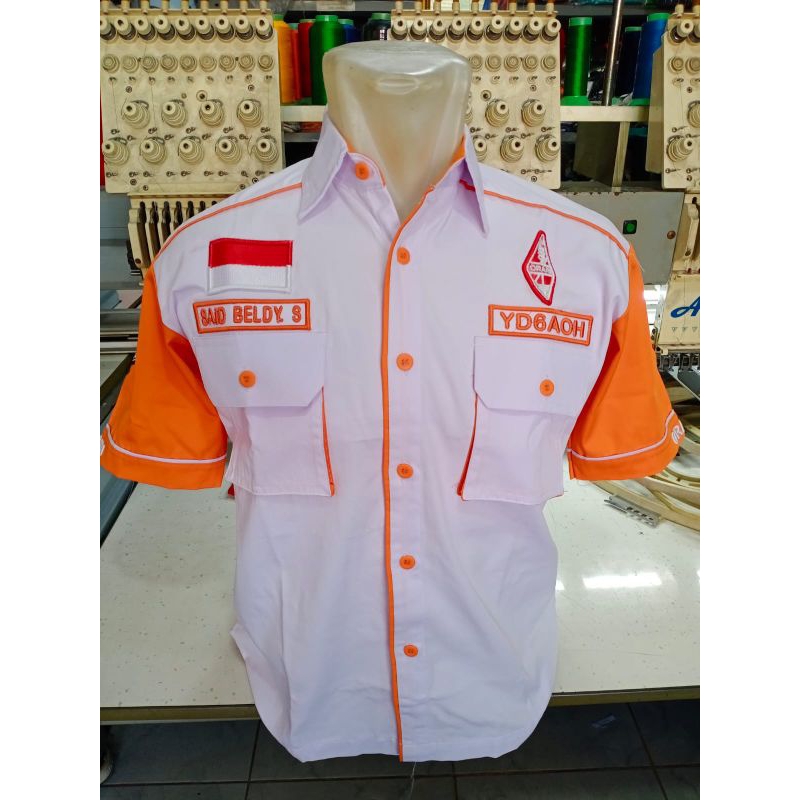 kemeja kerja baju pdh seragam kerja ORARI bordir timbul