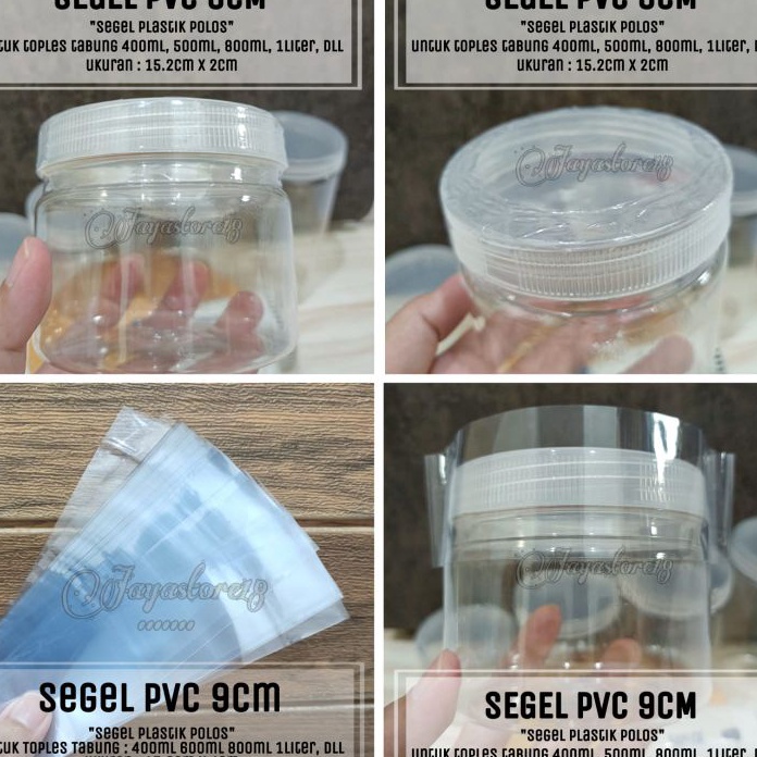 TERBARU SEGEL PLASTIK PVC TOPLES TABUNG diameter tutup botol 9cm toples tabung 5ml 6ml 8ml 1liter di