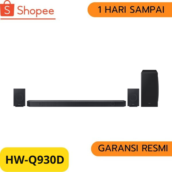 SAMSUNG Soundbar HW-Q930D Soundbar 9.1.4 Ch Sub Woofer & Rear Speaker W/ Dolby Atmos - HWQ930C