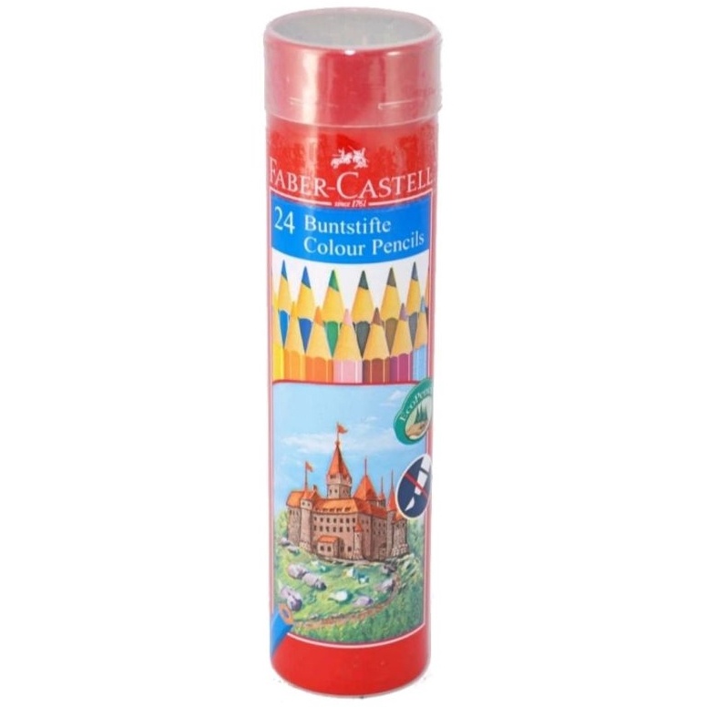 

KODE U33D Pensil warna 24 Faber Castell 115827 Classic Tin Kaleng Bulat