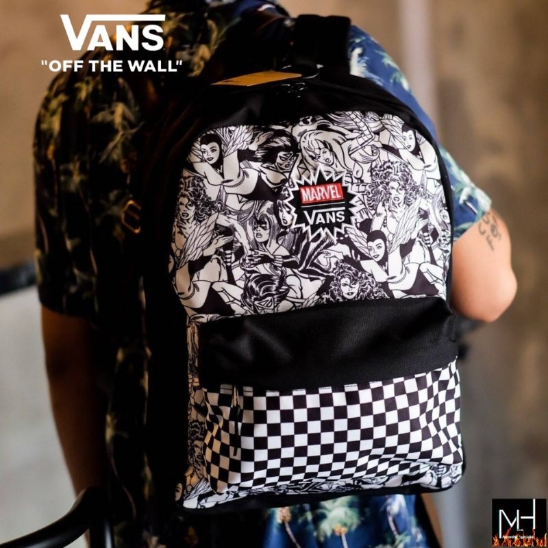 Vans Bagpack / Tas punggung unisex Logo X marvel Original 100%