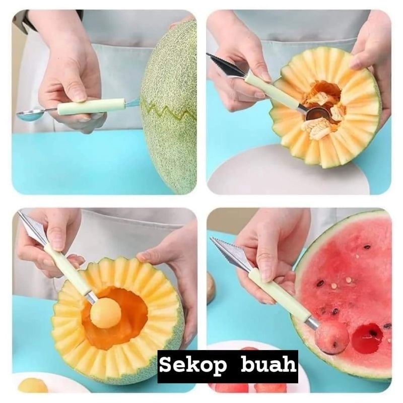 sendok sekop es buah / congkel buah/ pisau nanas