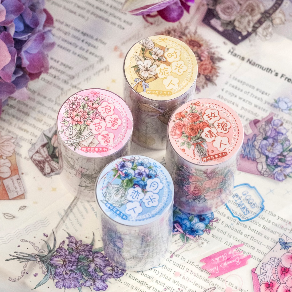 

Washi Tape 60mmx2m Seri Buket Bunga Sticker Aesthetic Dekorasi Journal Vintage Retro Scrapbook Jurnal Stiker Selotip