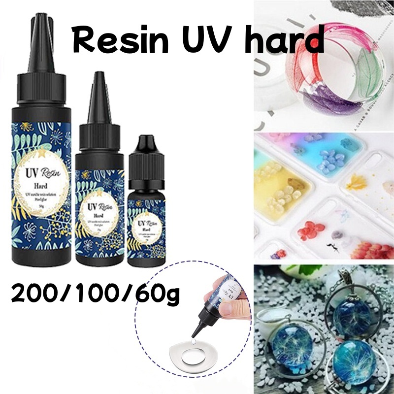 

60/100/200g Resin Ultra Violet / Resin Uv Bening / Lem Uv Resin Hard / Diy Resin Clear