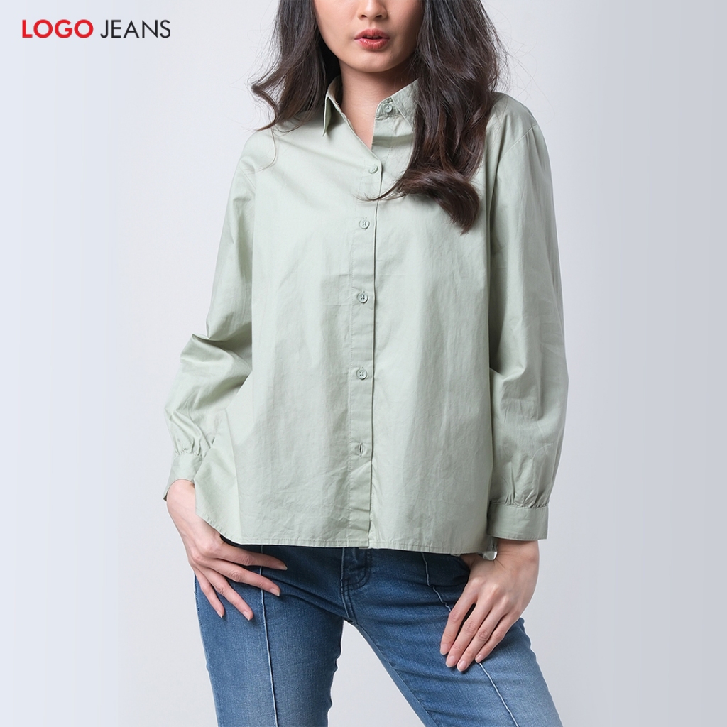 Logo Jeans Kemeja Wanita Naya Sage 24906L5SA