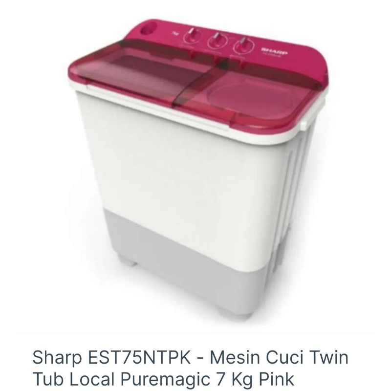 SHARP MC-75NT,mesin cuci sharp 70mw,mesin cuci 7kg,mesin cuci 2tabung.
