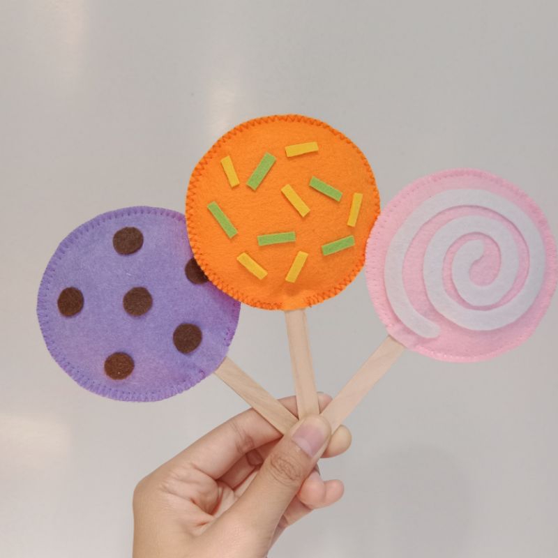 Replika Permen Lolipop / Mainan Anak / Edukasi Anak / Flanel / Permen Lolipop