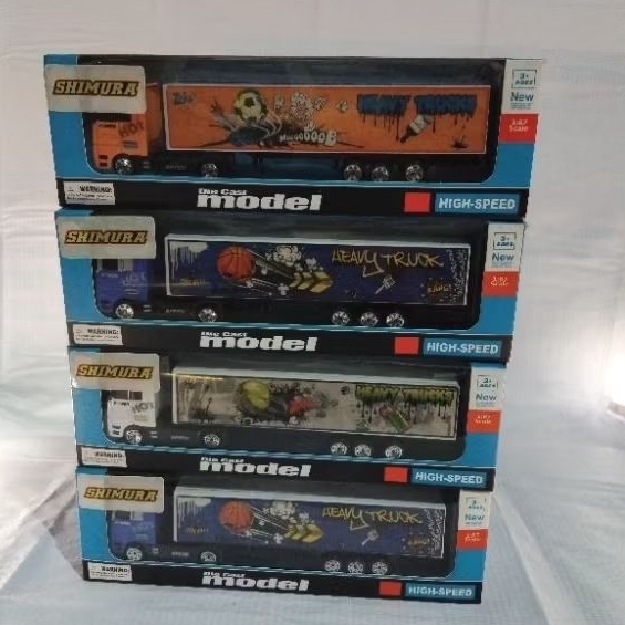 Mainan Truck kontainer skala 1:87 Toy