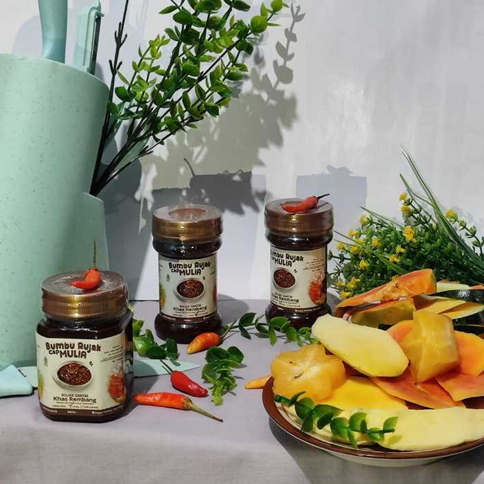 

Mulia - Bumbu rujak bangkok sambal bumbu rujak buah pedas 150 ml