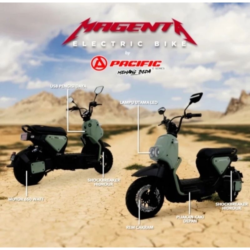 SEPEDA LISTRIK MAGENTA PACIFIC PASIFIK ELECTRIC BIKE EBIKE