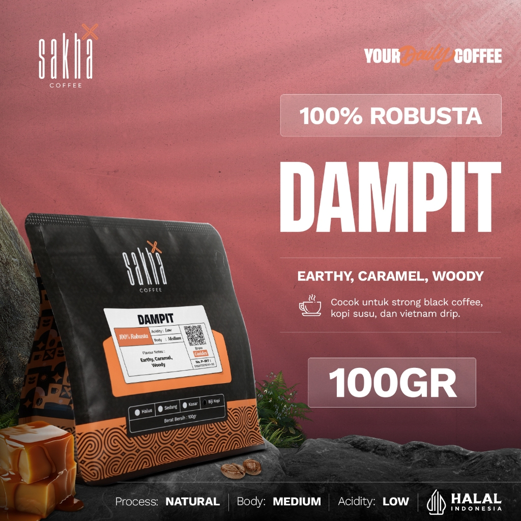 

Kopi Robusta Dampit Malang Coffee Roast Beans 100 Gram Espresso Biji Bubuk