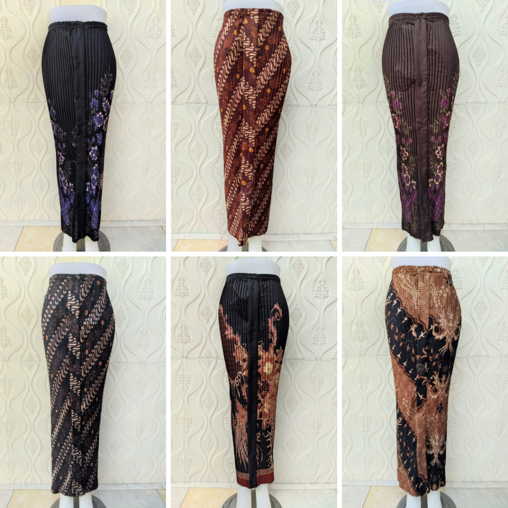 Rok Plisket Batik Premium Tebal Rok Kondangan Bawahan Kebaya Wiru Termurah Rok Batik Wisuda Plisket 
