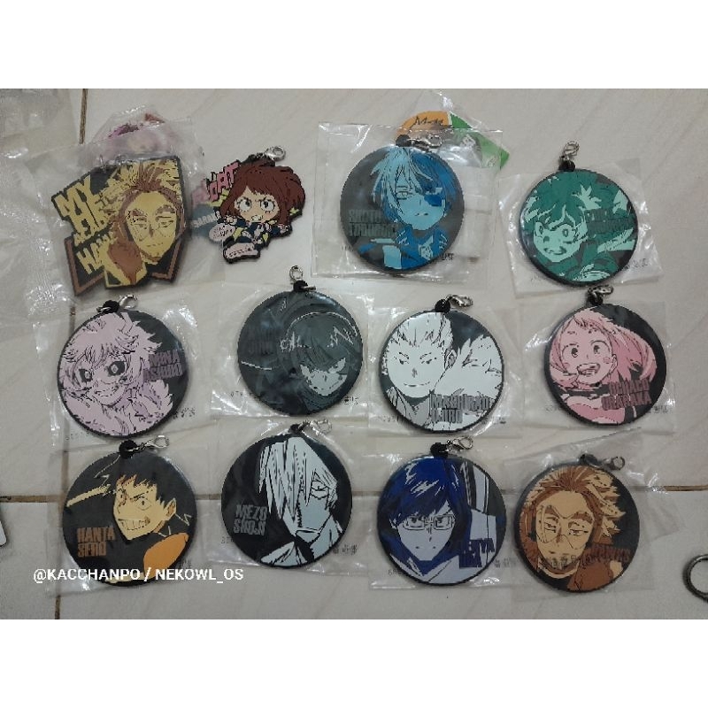 Rubber Keychain My Boku No Hero Academia Hawks Uraraka Todoroji Shoto Izuku Midoriya Mina Ashido Kyo