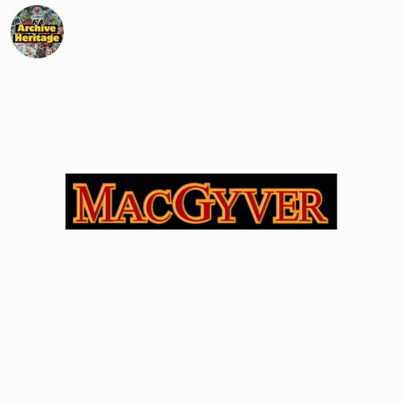 

sticker MacGyver logo american TV series vintage retro stiker