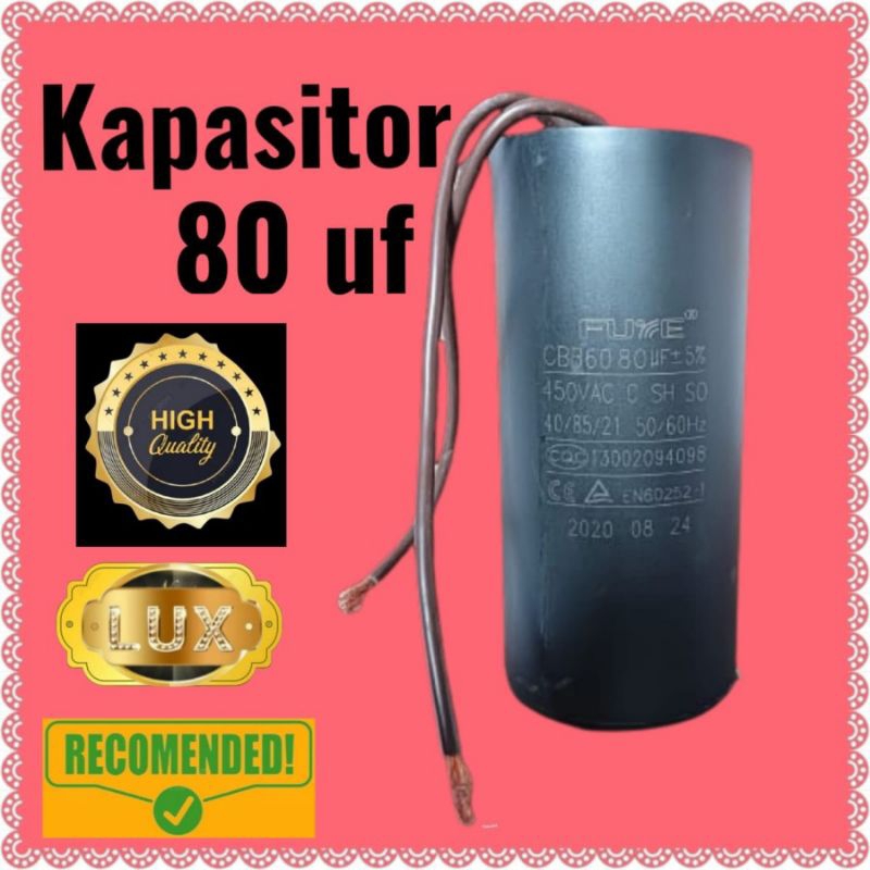 Sparepart Capasitor 80 uF untuk Mesin jet Cleaner AiPower 1700 Electric High pressure washer EPW1700