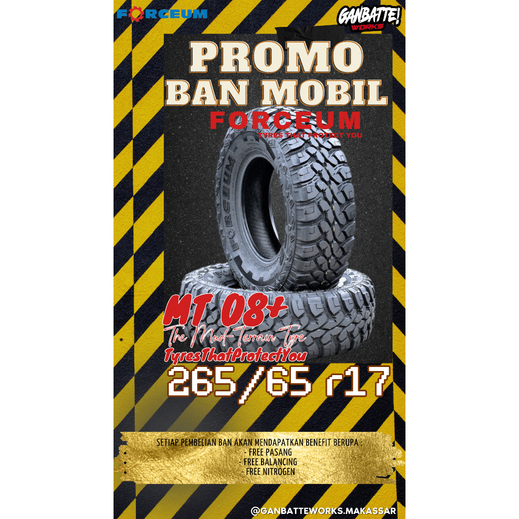 BAN OFFROAD MT FORCEUM 08 PLUS 265 65 R17