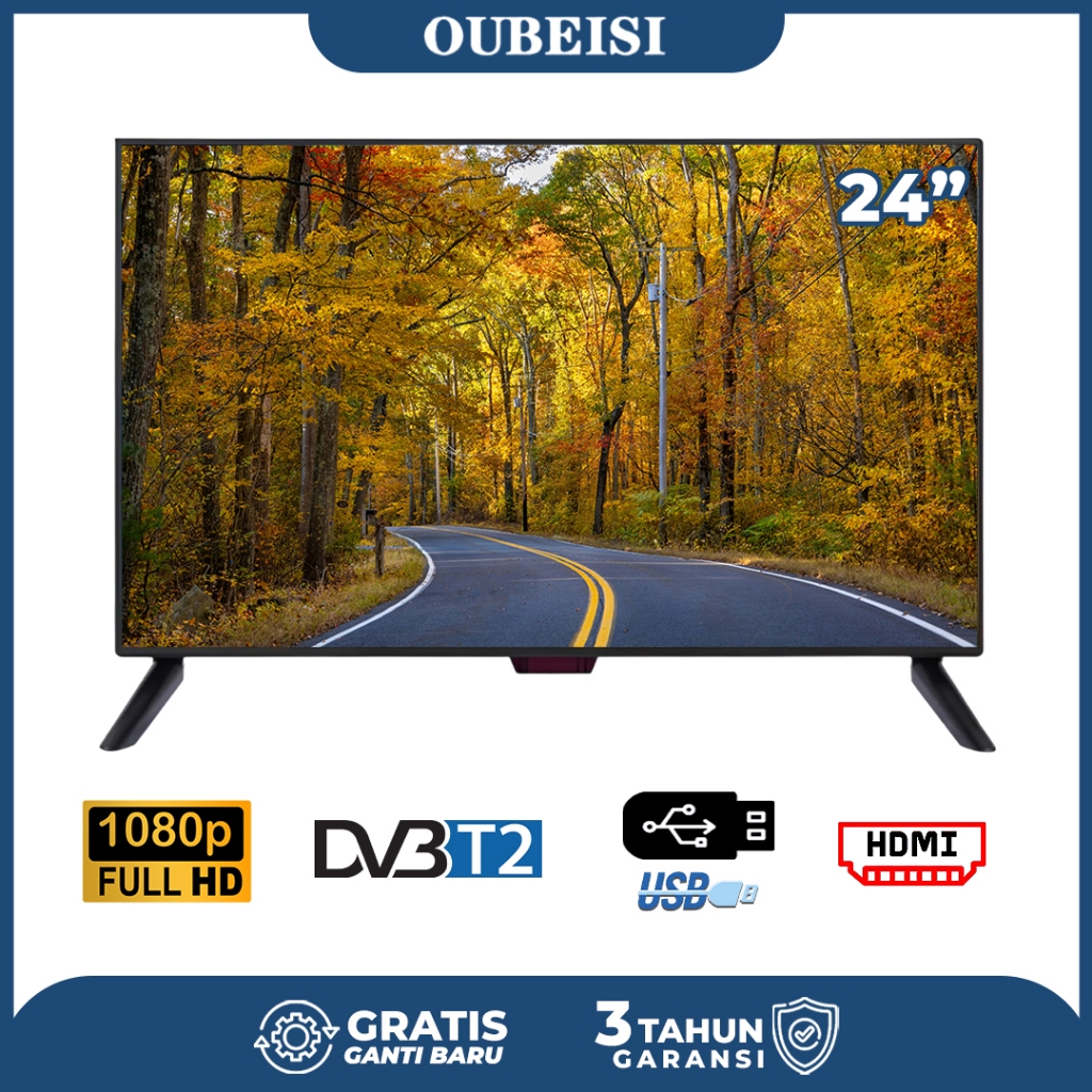 OUBEISI TV led tv Digital TV Digital 21/22/24/25/27/30 inch TV LED FHD Televisi (Model TCLG-W25)