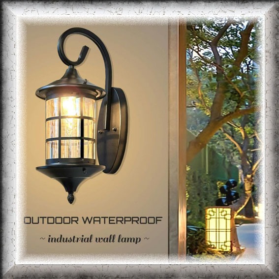 Lampu hias dinding taman industrial vintage retro garden OUTDOOR WATERPROOF classic modern minimalis