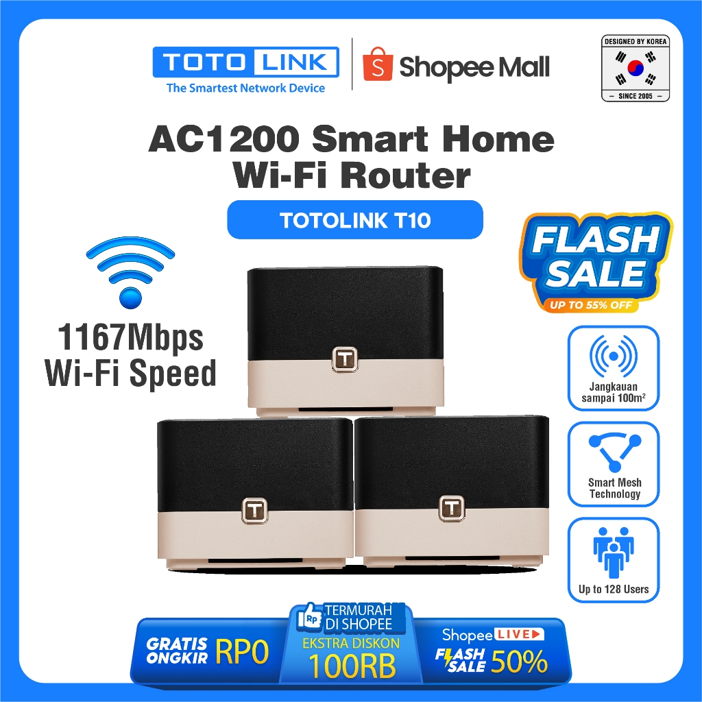 TOTOLINK T10 - AC1200 Smart Home Wi-Fi Router