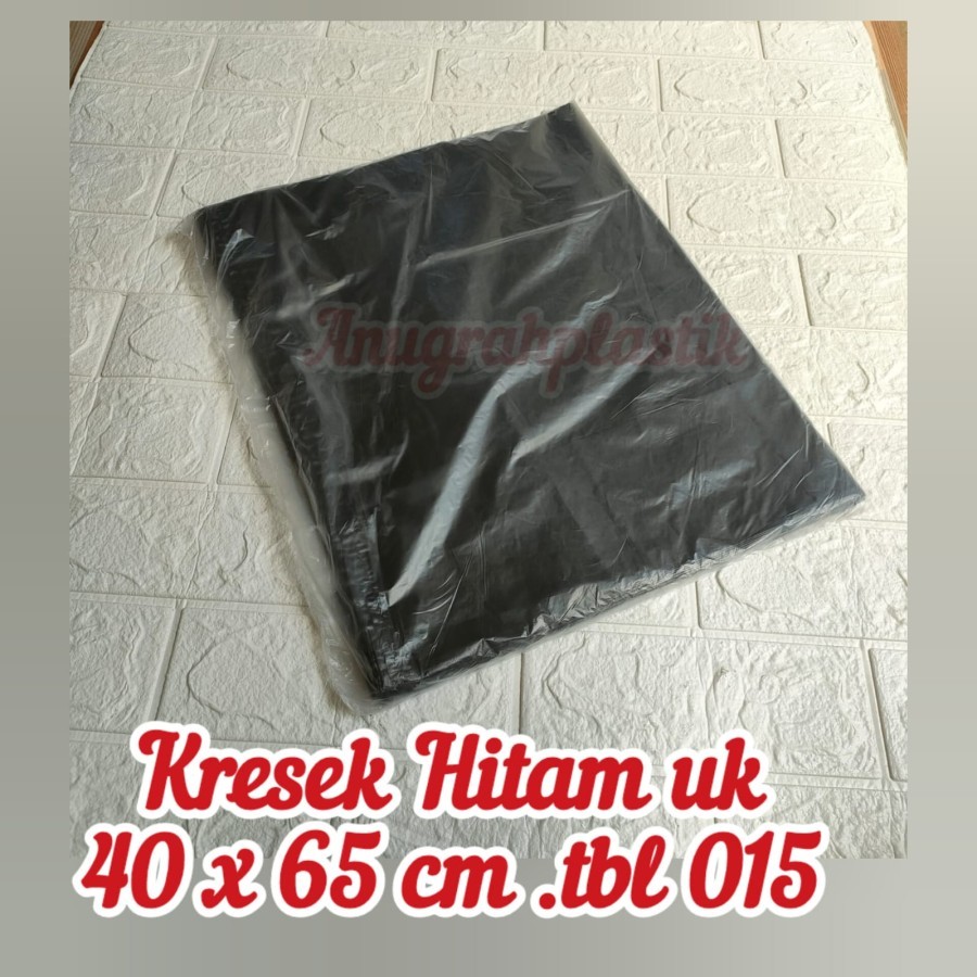 Kresek Hitam Tanpa Merk / Kresek Polos Hitam 40 x 65 Per Pack