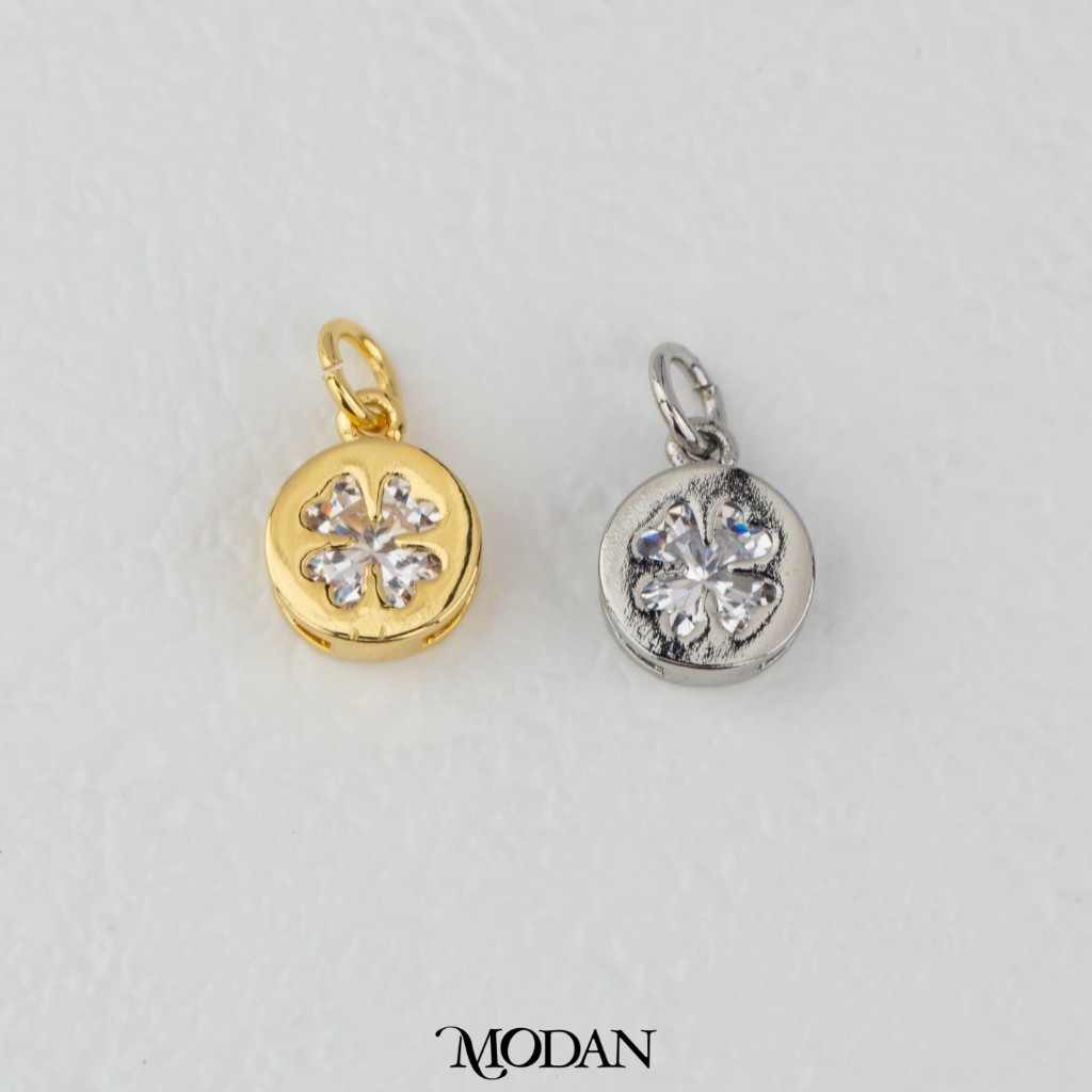 MODAN DIY CHARM - Lucky Clover Good Luck Charm Liontin Gelang Hypoallergenic