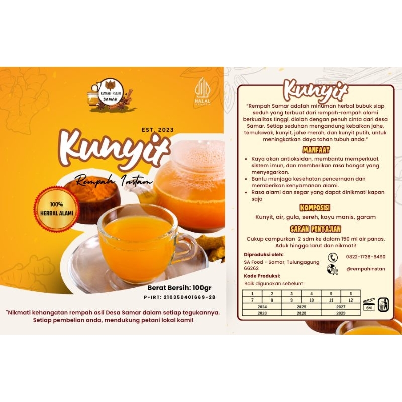 

Minuman Kunyit Bubuk Instan