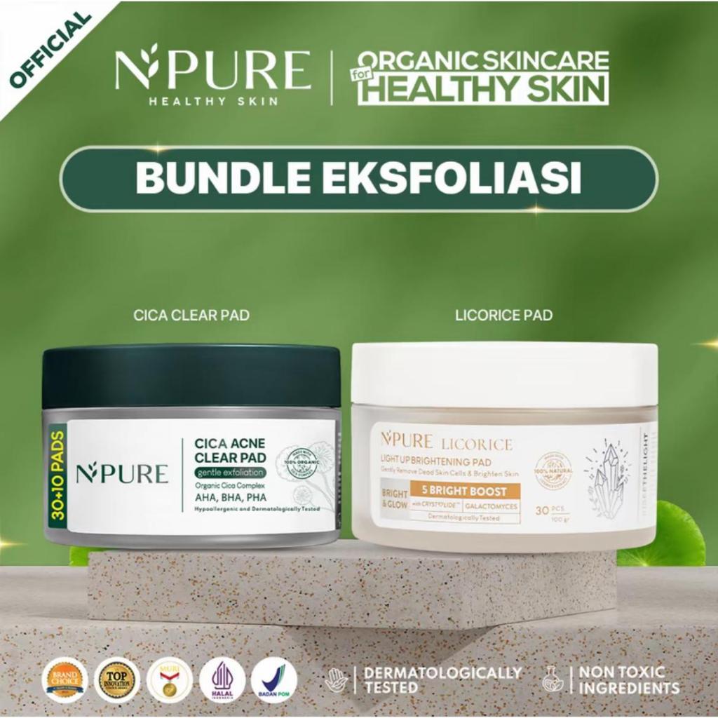 Van&Co -Bundle Npure Pad / Bundling Pad Npure / Paket Cica Clear Pad + Licorice Brightening Pad / Pa