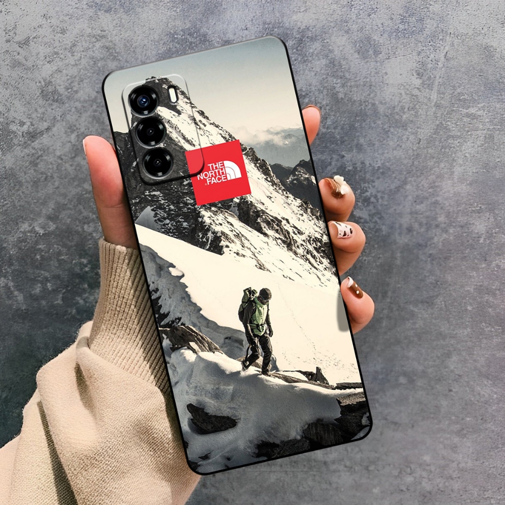 Softcase Handphone ZTE Blade V40 Vita Terbaru 2024 Case Fashion Motif The North Face Soft Case Anti 