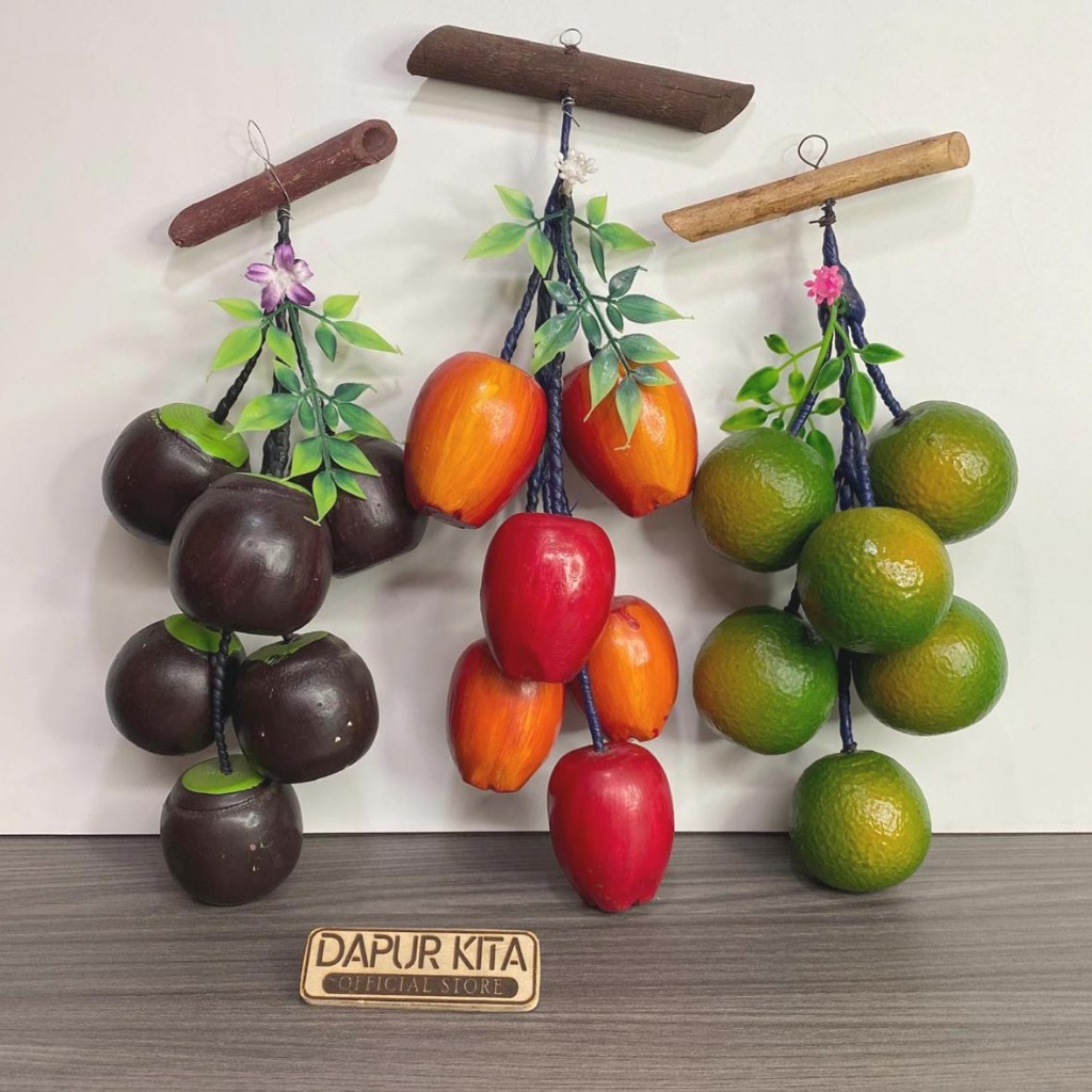 ISI 6 - Buah Palsu / Buah Dinding / Hiasan Dinding, Buah-buahan Palsu Mirip Aslinya
