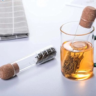 SARINGAN TEH KACA/TEA TUBE INFUSER GLASS/INFUSE FILTER TABUNG TUTUP GABUS