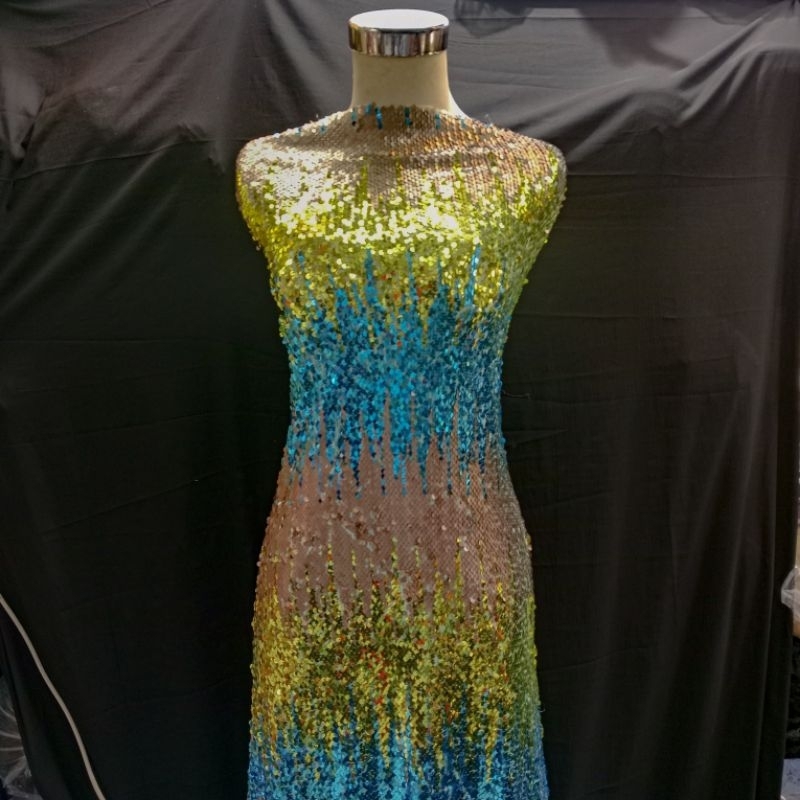 KAIN/BAHAN TILE SQUIN FULL PAYET/ TILE SQUIN GRADASI TERBARU