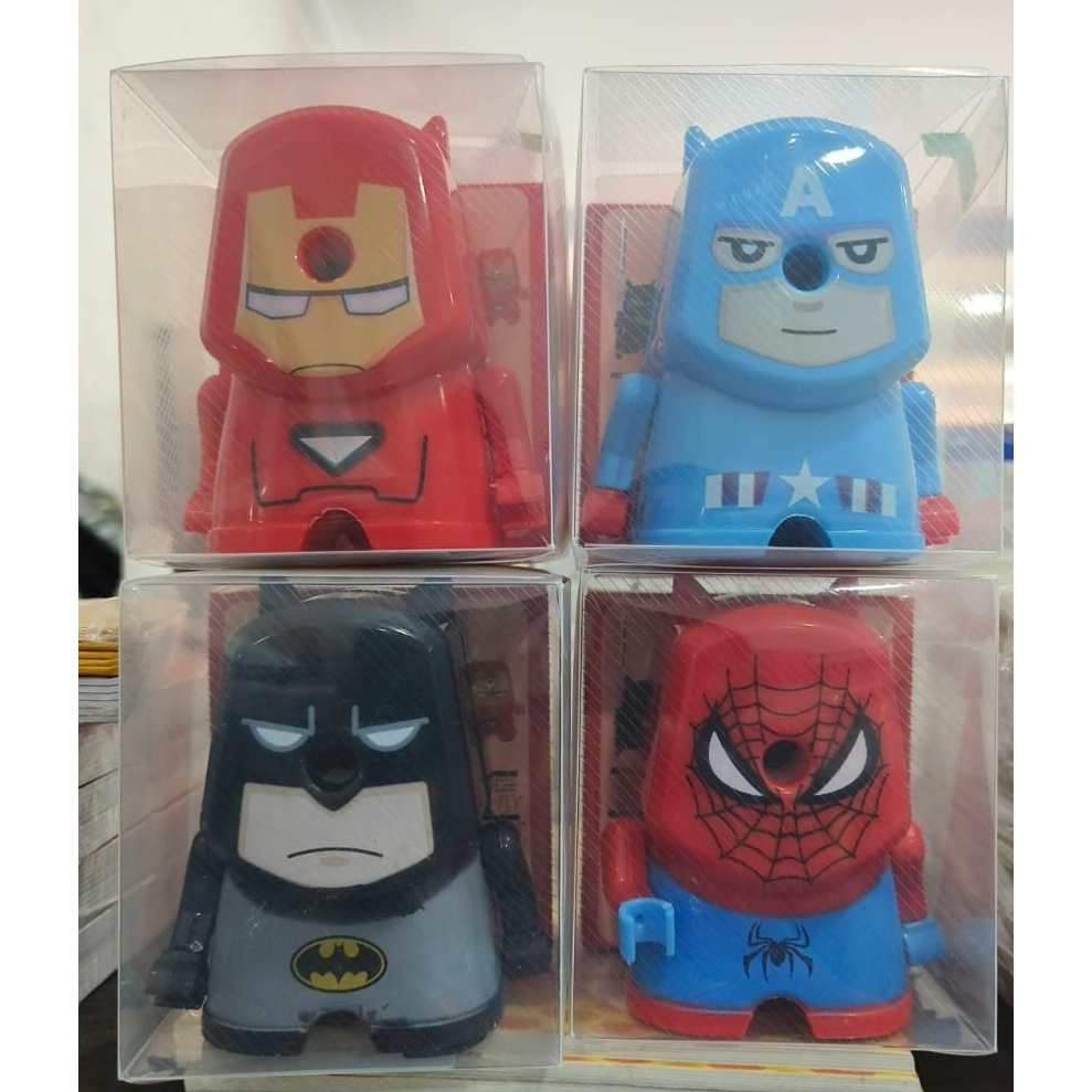 

Rautan Pensil Superhero Avenger/Serutan Putar Meja Spiderman/Sharpener Spiderman / Batman / Captain Amerika/7913