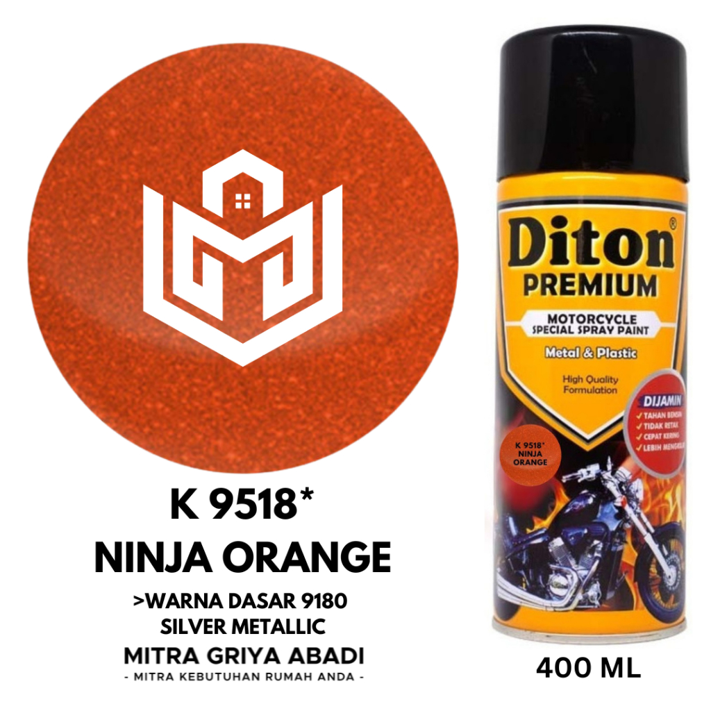 Diton Premium K 9519* Ninja Orange / Cat Semprot / 400ml