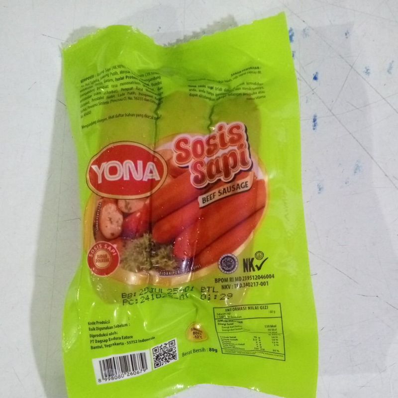 

SOSIS SAPI YONA ISI 3 80GR