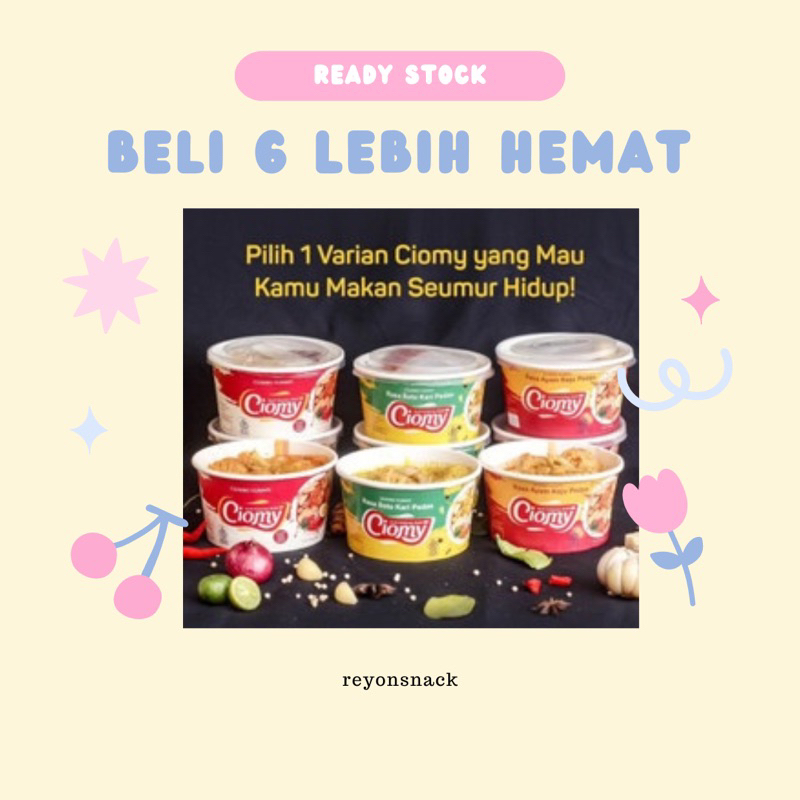 

CIOMY - Cuanki Yummy Instant Paket Hemat isi 6 Pcs Semua Rasa ukuran Reguler