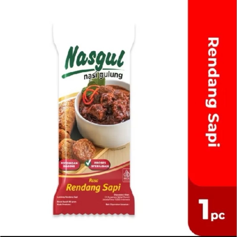 

NASGUL (NASI GULUNG ) RENDANG SAPI siap makan (enak dan lezat)