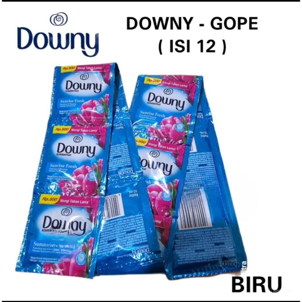 Downy 500 GOPE Pwangi & Pelembut Pakaian Wangi Parfum Mewah 8ml RENCENG ( ISI 12 )