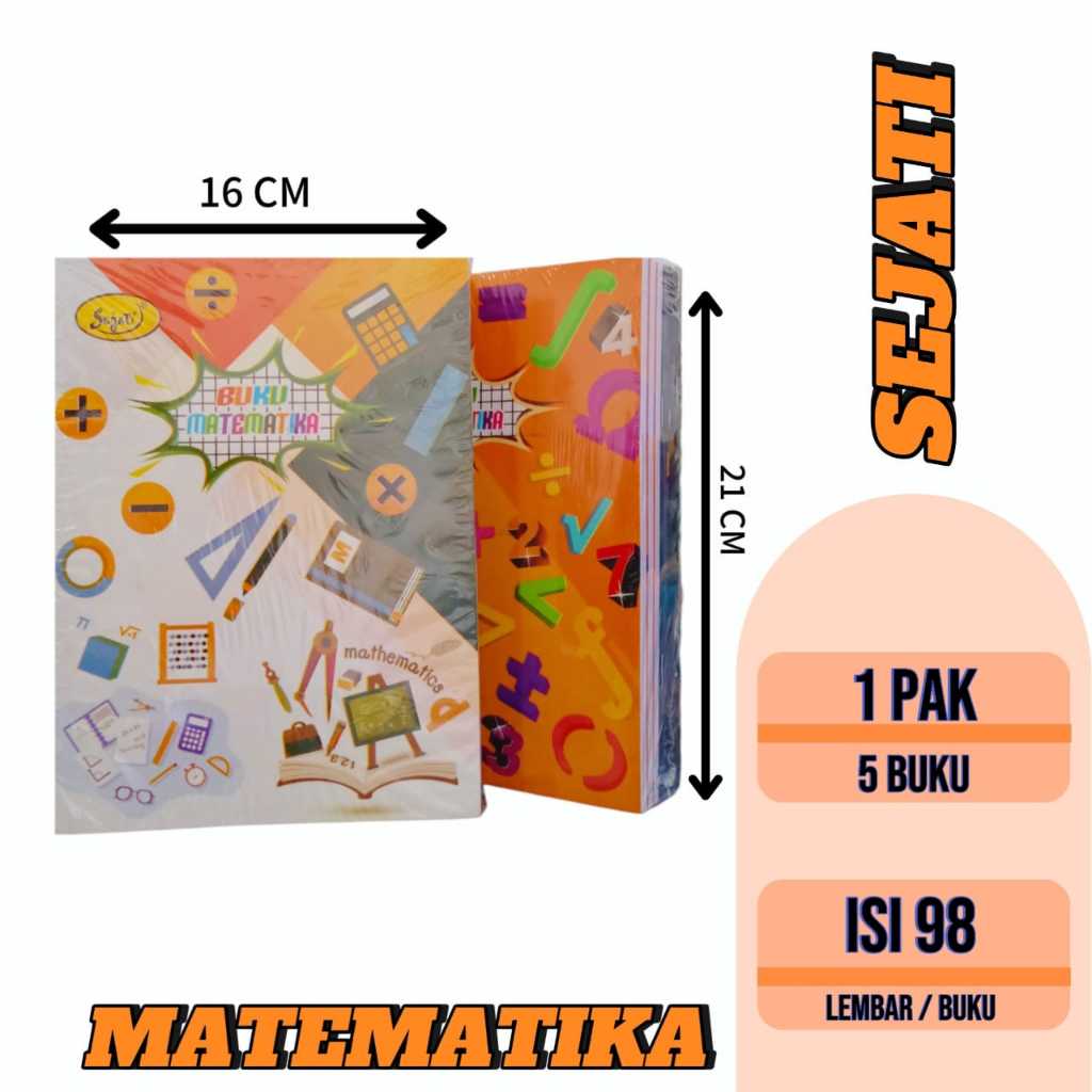 

{1 Pcs} Buku Tulis Matematika 98 Lembar Buku tulis Kwarto SEJATI Petak Kecil-1 Pcs