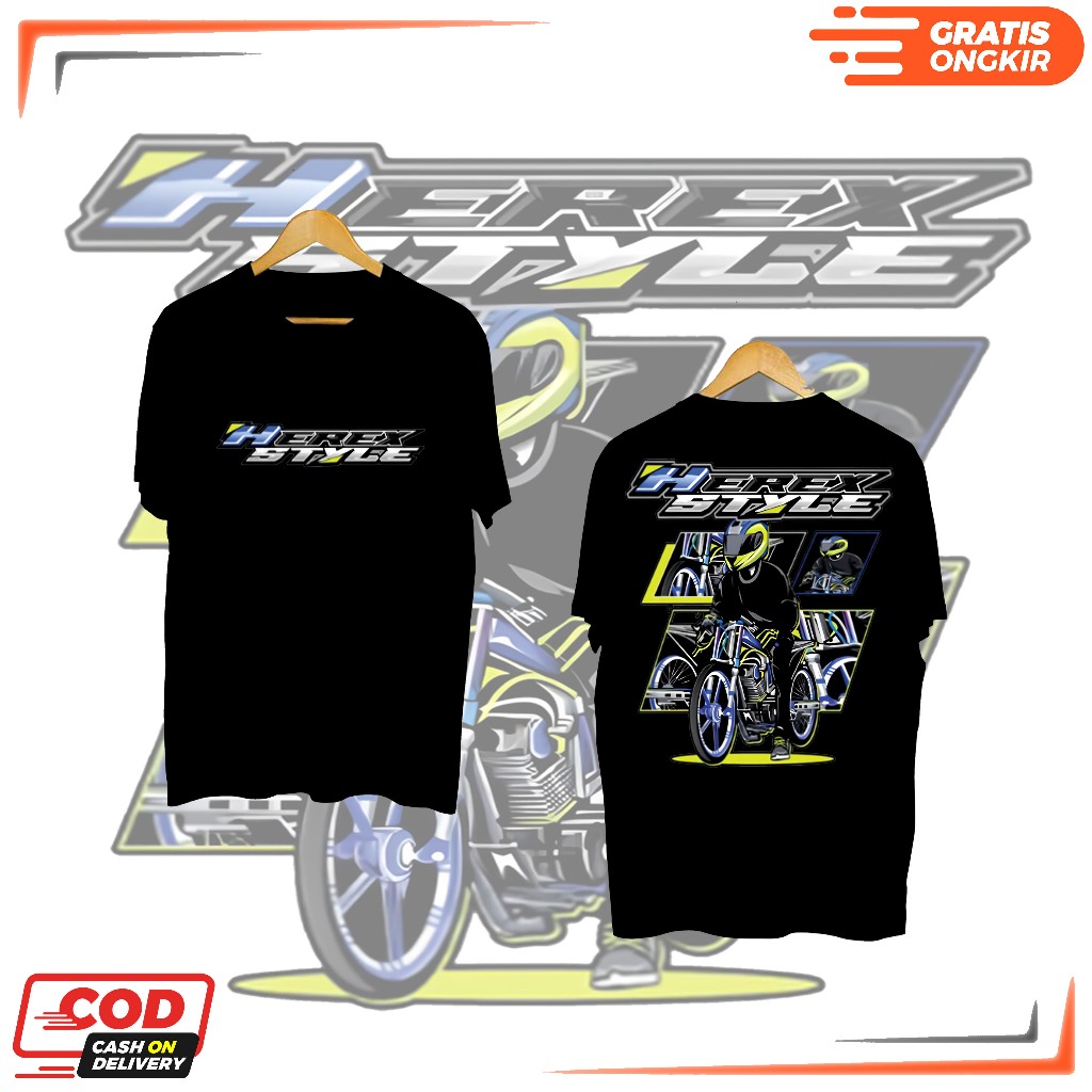 TSHIRT KAOS DISTRO TERBARU KAOS HEREX STAYLE SABLON DTF