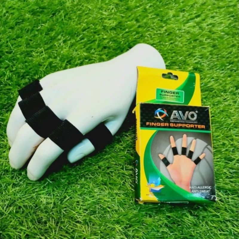 Karet Finger Support Pelindung Jari Tangan Elastis Deker Kiper Futsal Sepak Bola Voli Basket