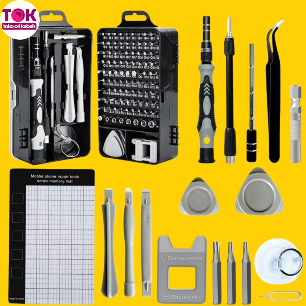 Alat Servis HP Obeng HP Full Set Lengkap Original Obeng Service Laptop Obeng Magnet Jam Tangan Set